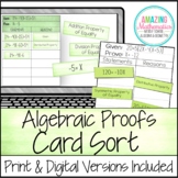 Algebraic Proof Activity - High School Geometry Proofs - Distance Learning Ready