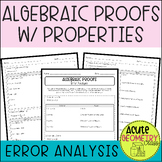Algebraic Proofs with Properties Activity - Prove Algebrai