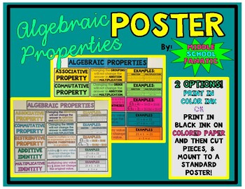 Preview of Algebraic Properties Poster