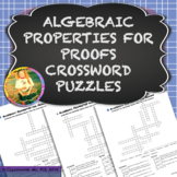 Algebraic Properties for Proofs Crossword Puzzles {Five Versions}