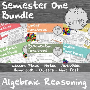 Preview of Algebraic Reasoning - 1st Semester - Curriculum Bundle - TEKS