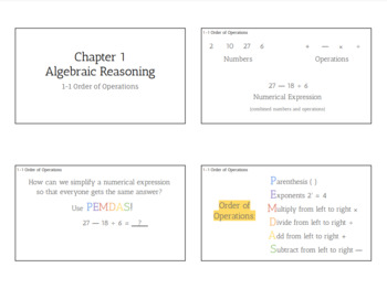 Preview of Algebraic Reasoning Slides, Exit slips, Activities. Worksheets, etc ALL INCLUDED