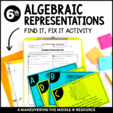 Algebraic Representations Error Analysis Activity | Algebr