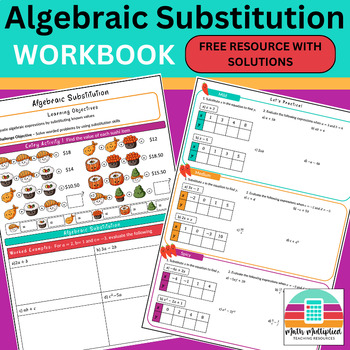 Preview of Evaluating Algebraic Expression Worksheet - Algebraic Substitution FREEBIE