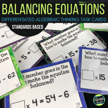Preview of Algebraic Thinking Task Cards: Number Sense for Grades 3-5