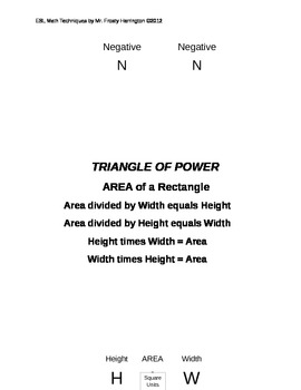 Preview of Algebraic Thinking Triangles of Power