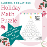 Algebraic Two Step Equations Holiday Math Puzzle //  Chris