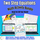 Algebraic Two Step Equations Math Activity Bundle