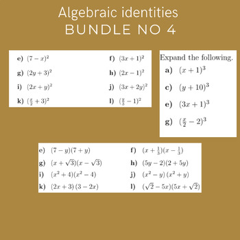 Preview of Algebraic identities Bundle No 4