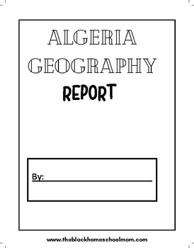 Algeria North Africa Geography Research Country Profile Activity