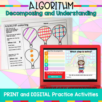 Preview of Algorithm Activities | Elementary First Day Computer Science Activity