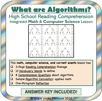 Preview of Computer Algorithms: Reading Comprehension Passage: Applied Math & Technology