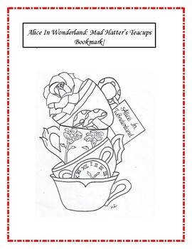 Alice in Wonderland Tea & Bookmark Set