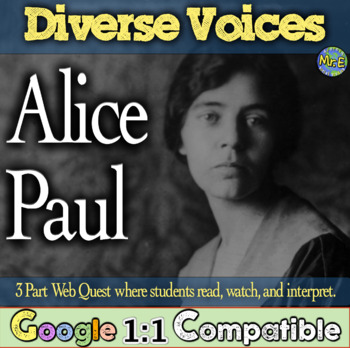 Preview of Alice Paul Web Quest Activity | The Diverse Voices Project | 3 Part Web Quest