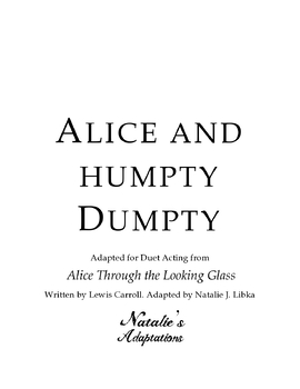 Preview of Alice in Wonderland and Humpty Dumpty: A Duet Act