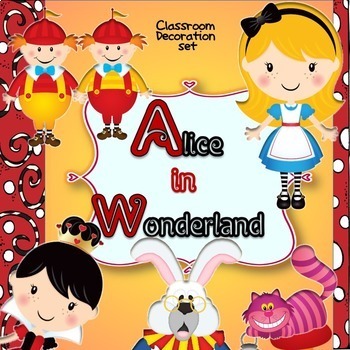 Preview of Alice and Wonderland Classroom Decorating Kit-Editable!