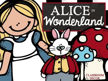 Preview of Alice in Wonderland Classroom Decor + EDITABLE VERSION