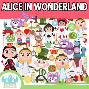 Preview of Alice in Wonderland Clipart (Lime and Kiwi Designs)