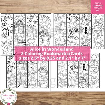 Tea and Books Bookmarks (4 Printable Coloring Bookmarks-Digital