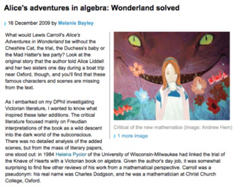 Preview of Alice's Adventures in Algebra: Article Intro to Imaginary Numbers!