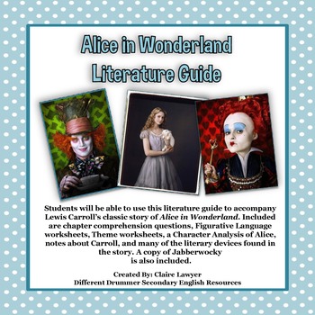 Preview of Alice in Wonderland Literature Guide