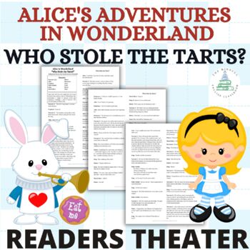 Preview of Alice in Wonderland | Readers Theater Script | Queen Of Hearts Stolen Tarts