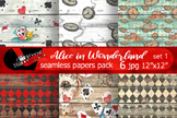 Alice in Wonderland Seamless Papers Pack