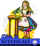 Alice in Wonderland Vibrant Ink Illustrations