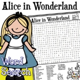 Alice in Wonderland Word Search Puzzle Early finishers Wor