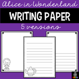 Alice in Wonderland Writing Pages