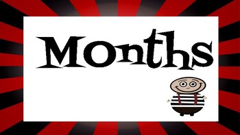 Preview of Alice in Wonderland themed Days and Months-FREEBIE