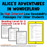 Preview of Alice's Adventures in Wonderland Hi-Lo Reading Comprehension & Fluency Passages
