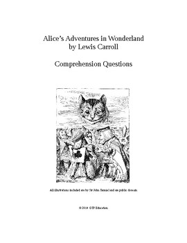 Preview of Alice's Adventures in Wonderland Comprehension Questions and Logic Unit Combo