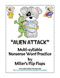 Alien Attack Multi-Syllable Nonsense Word Game 