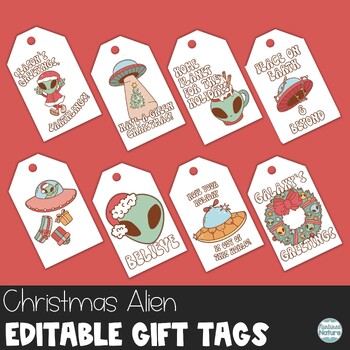 Christmas, Reindeer Themed Holiday Gift Tags and Treat Bag Tags