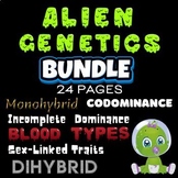 Alien Genetics BUNDLE Fun with Punnett Squares: 6 Days & 24 PAGES