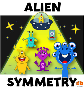 Preview of Alien Lines of Symmetry, End of Year Math Activity Center, Early Finisher, Sub