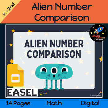 Preview of Alien Number Comparison - Digital Assignment (Google Slides | Easel)