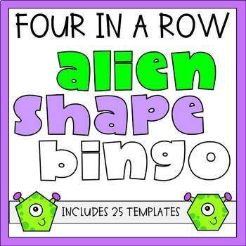 Preview of Alien Shape Bingo | Halloween Bingo Game | Halloween Theme Bingo Activity