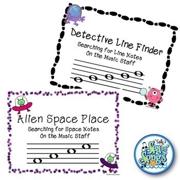 Preview of Alien Space Place-Detective Line Finder Bundle Identify Line/Space Notes