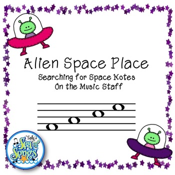 Preview of Alien Space Place - Identify Space Notes on Music Staff