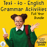 Grammar Text to English Daily Writing Activities for the full year