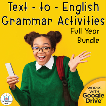 Preview of Grammar Text to English Daily Writing Activities Full-Year Bundle