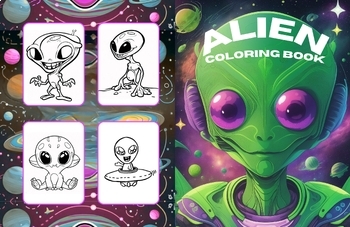 Preview of Aliens Coloring Book: Awesome Alien coloring book for all ages