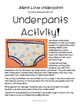 FREE! - Matching Pants Activity to Support Teaching on Aliens Love