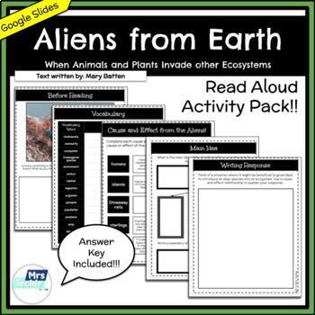 Preview of Aliens from Earth Read Aloud Activities | Google Slides | No Prep