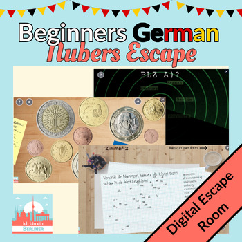 Preview of Aliens over Germany Number Escape Room - Remote learning ready