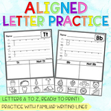 Aligned Alphabet Practice - Trace, & Write, Beginning Sound Sort