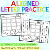 Aligned Alphabet Practice - Uppercase Lowercase Sort and Color