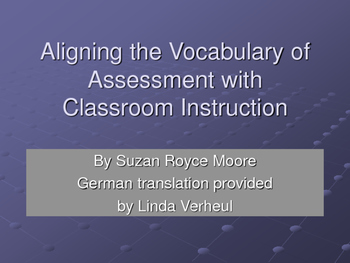 Preview of Aligning the Vocabulary of the Test with Instruction